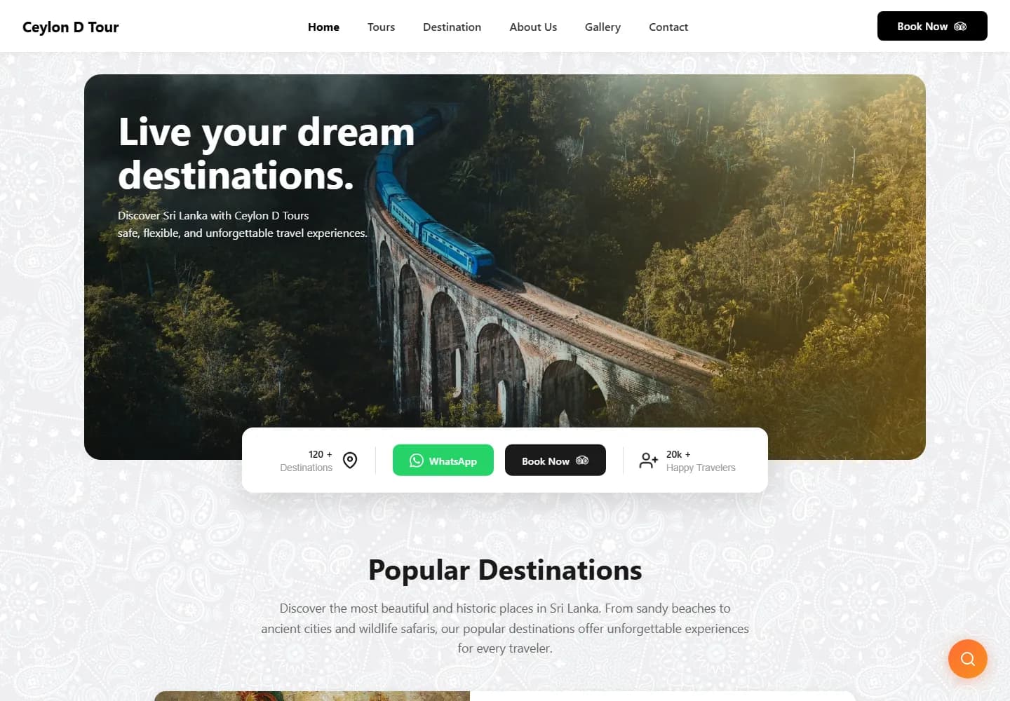 Ceylon D Tours website, a published Keen Systems web development project