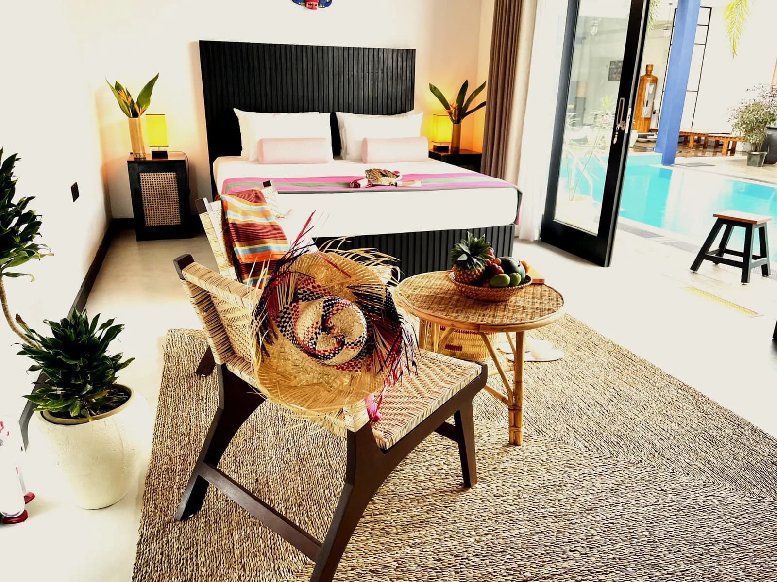Deluxe pool-view room at D'Art Villa
