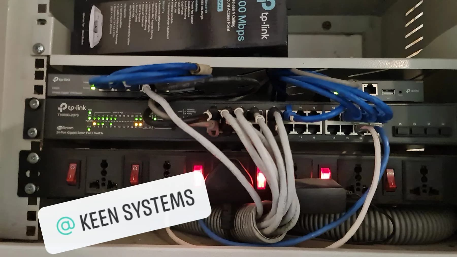 Network switch, cabling and power distribution installed for KIMA Surf Weligama