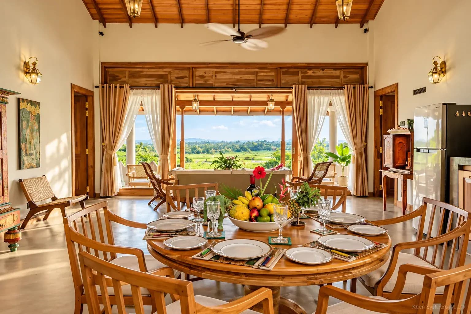AI-generated dining room interior at The Monkey House
