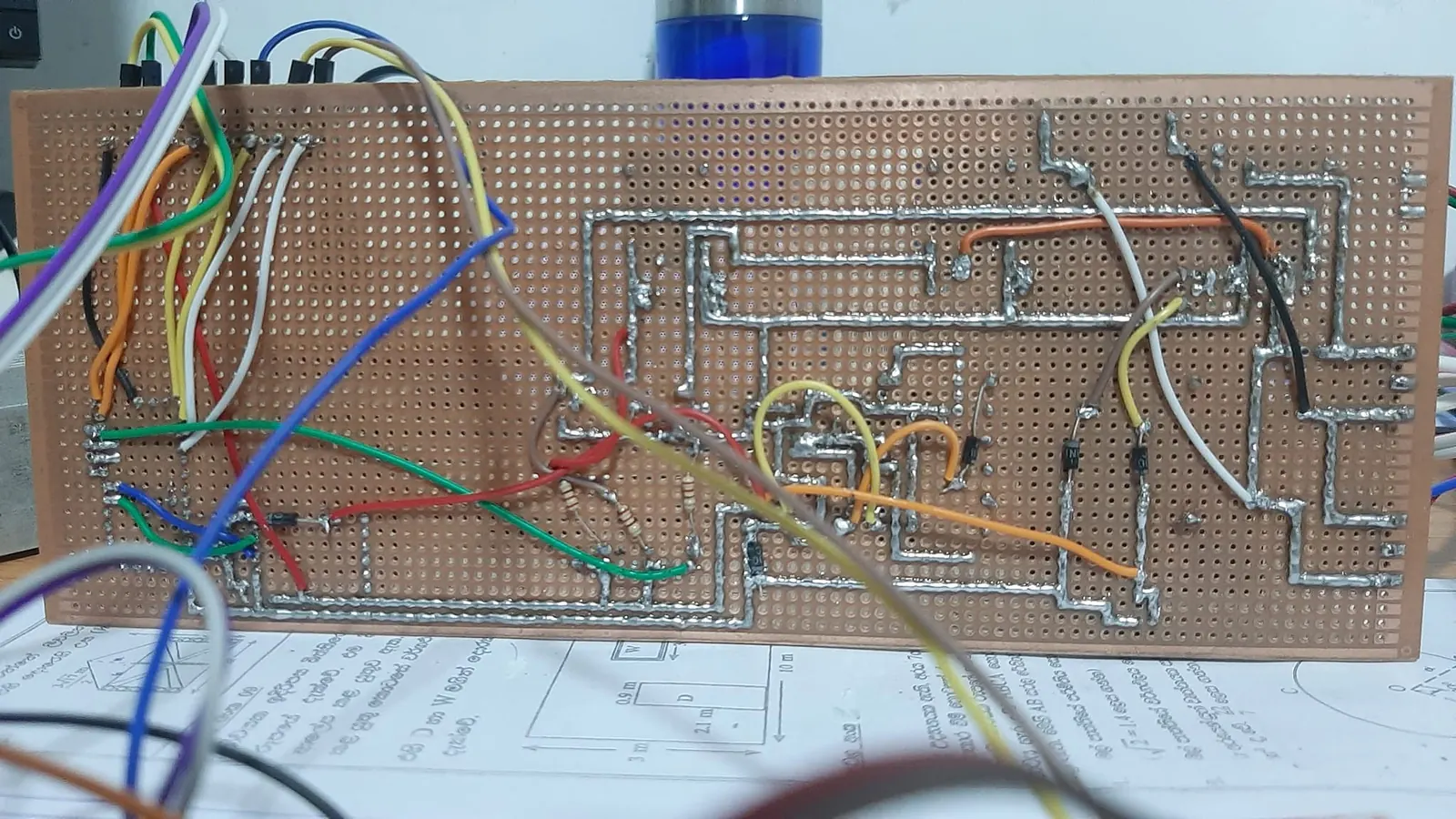 Prototype control board and pump assembly used in sanitizing chamber development